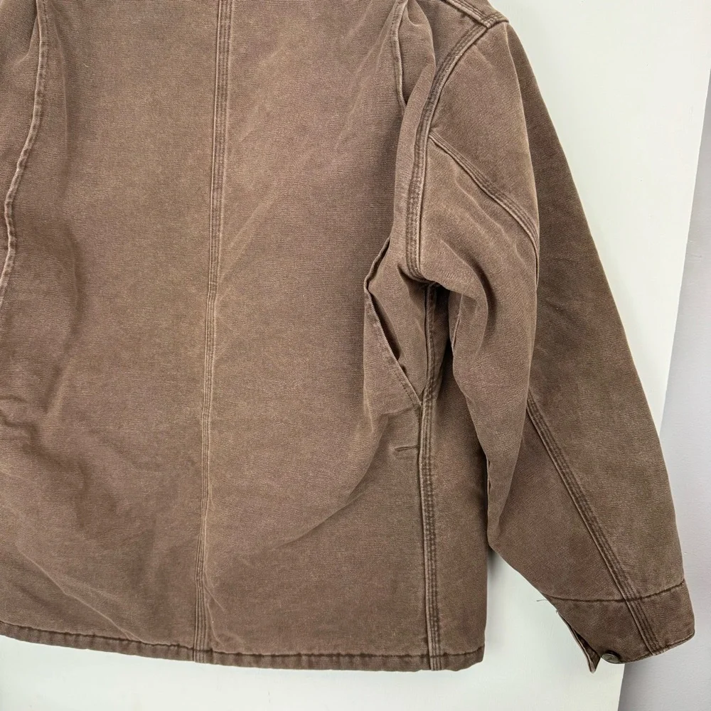 Vintage Carhartt Blanket Lined Chore Barn Jacket C02CHT Coat Brown Sz Large - Picture 15 of 16